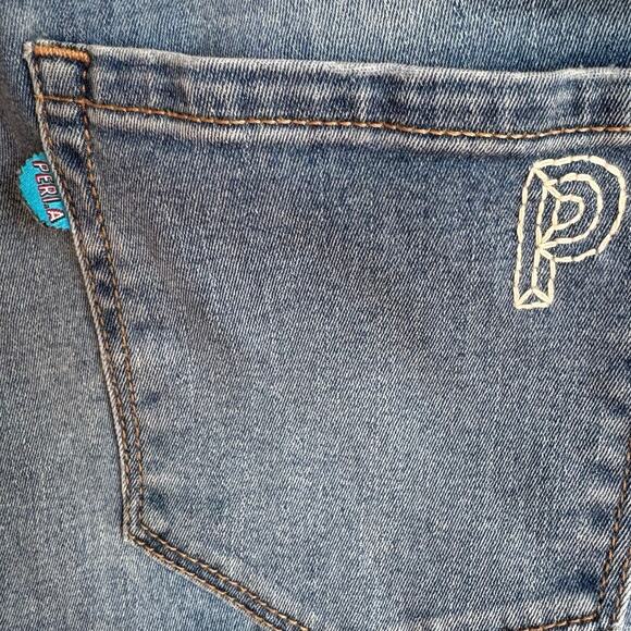 Peri A Embroidered Destroyed Low Rise Jeans Womens Size 26 Boho Ripped Denim 26 - Picture 4 of 13